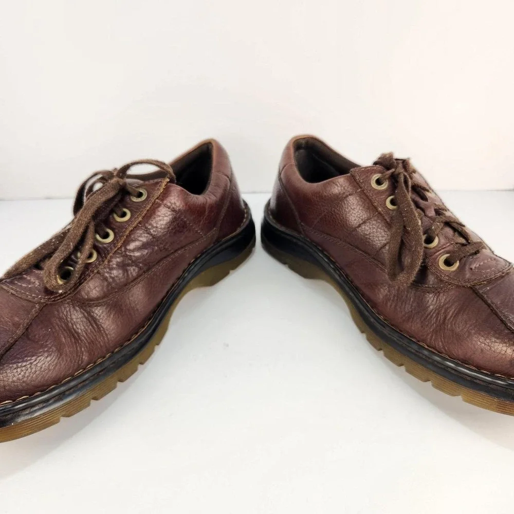 Dr. Martens John Brown Leather Oxford Shoes Men's Size 10 Casual Comfort Lace Up